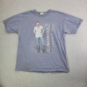 Josh Turner Shirt Mens Large Blue Haywire 2010 Tour Gildan Country Graphic Tee